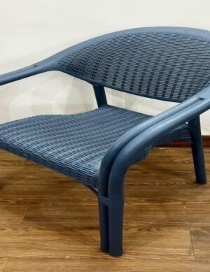 Metta India Outdoor Plastic Chair Bamboo Blue Style
