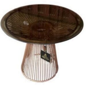 Mushroom Table – Rose Gold Glass Top Table