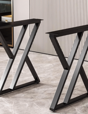 Modern Crossed Steel Table Legs